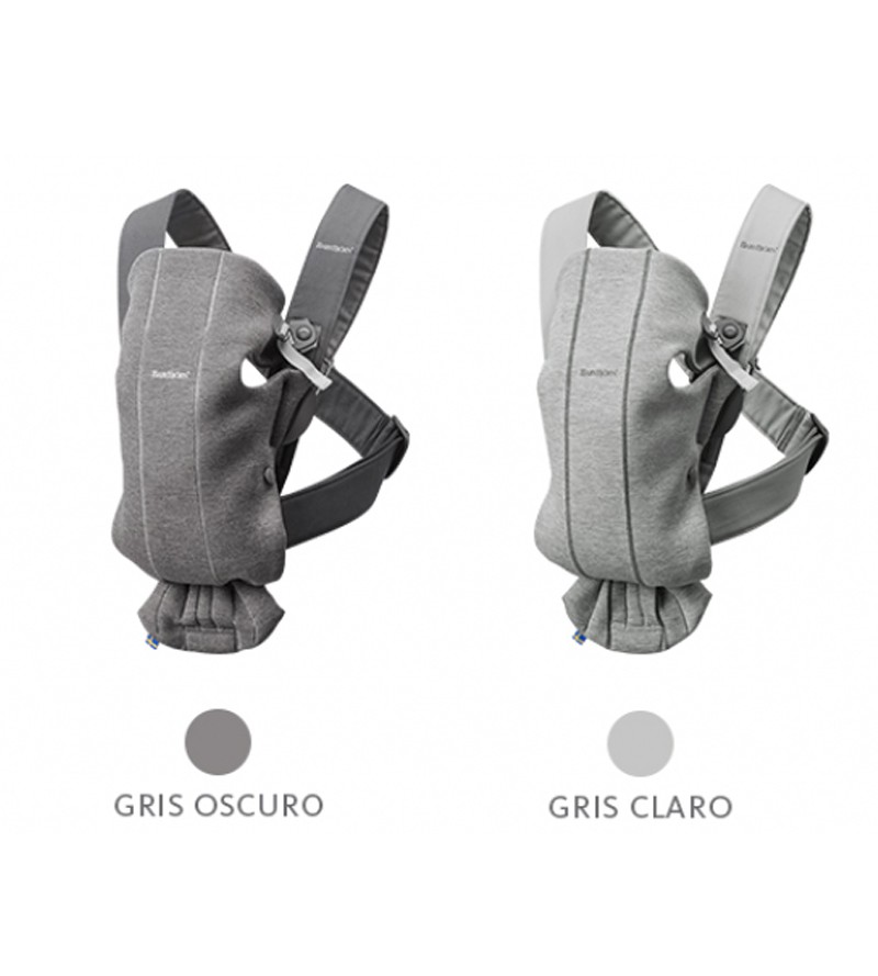 Mochila BabyBjörn Porta Bebé Mini, Gris Claro, 3D, Jersey precios